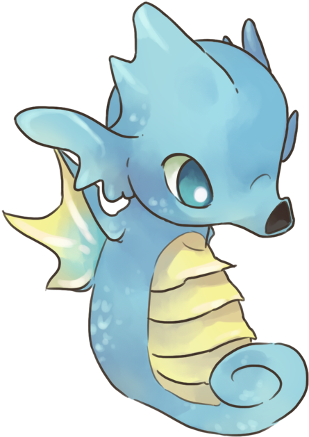 Seadra By Jechi - Horsea (511x722)