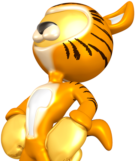 Gold Guy Cat - Cartoon (550x550)