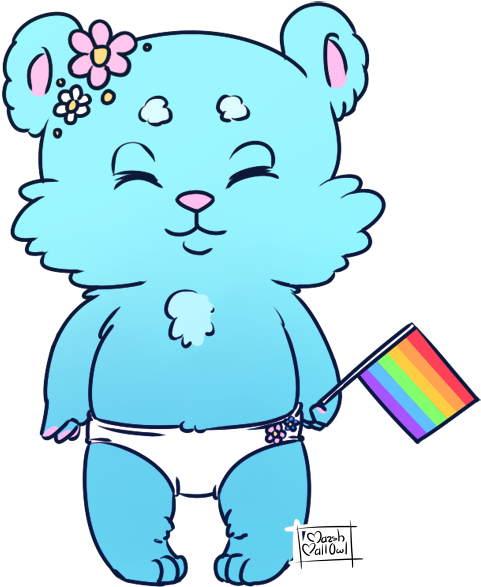 Lgbt Bear - Cartoon (500x600)