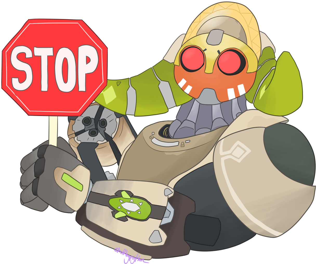 Orisa's Octagon By Sshuffless Orisa's Octagon By Sshuffless - Orisa Halt Transparent (1300x1100)