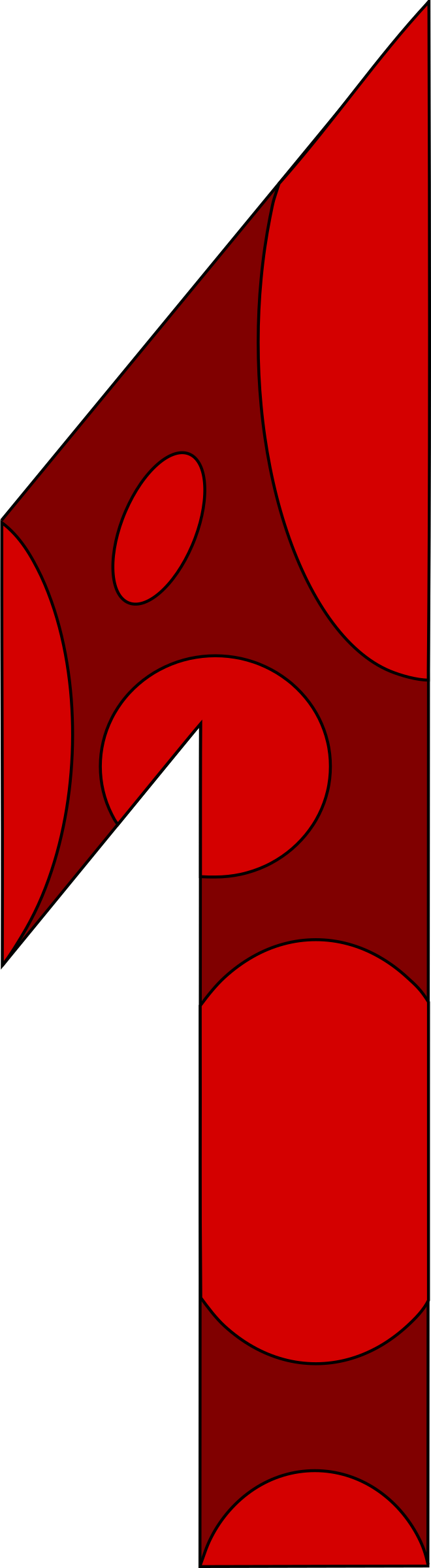 Four Clipart - Red (660x2400)