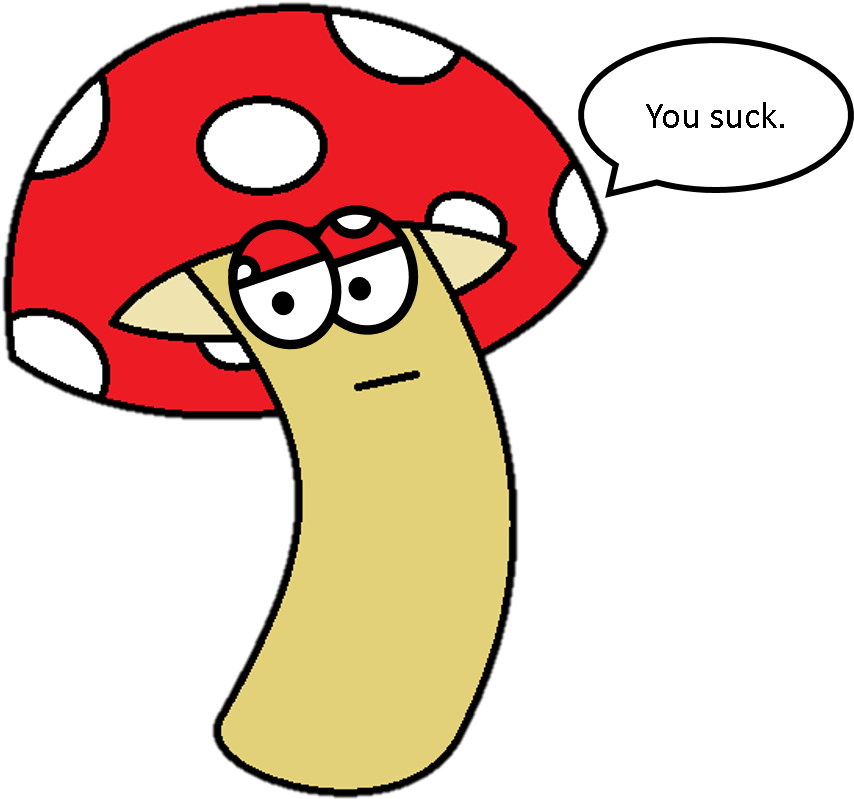 Shit-talking Mushrooms - Cartoon (881x853)