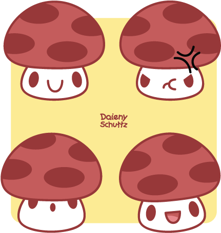Mushroom By Daieny - Drawing (500x500)
