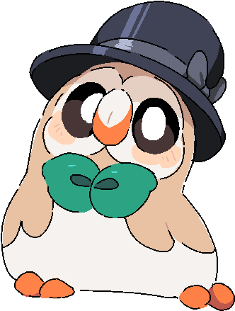 Rowl With A Top Hat - Cartoon (435x483)