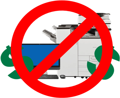 No Desk Fees - Circle (500x500)