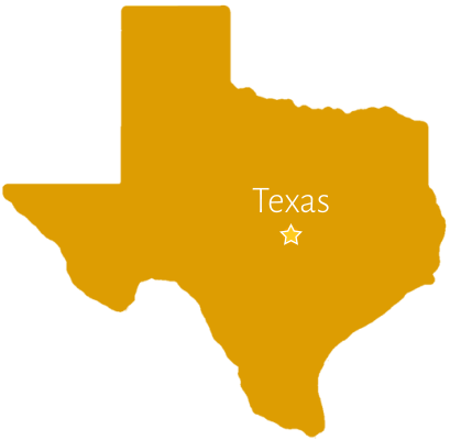 Texas Map - Texas State Black And White (409x400)