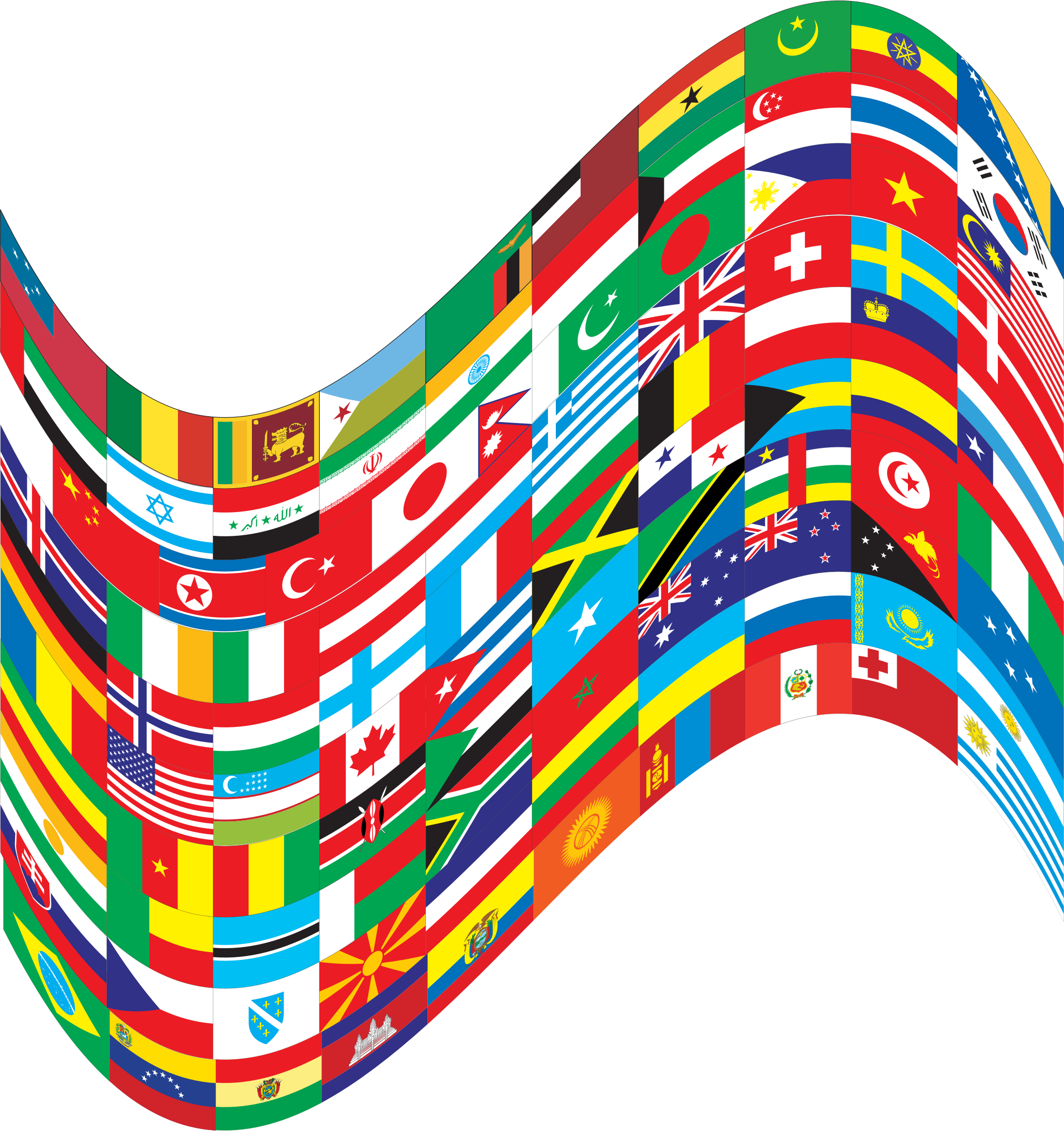 Flags Wavy 3 - World Flags Wavy (2188x2326)
