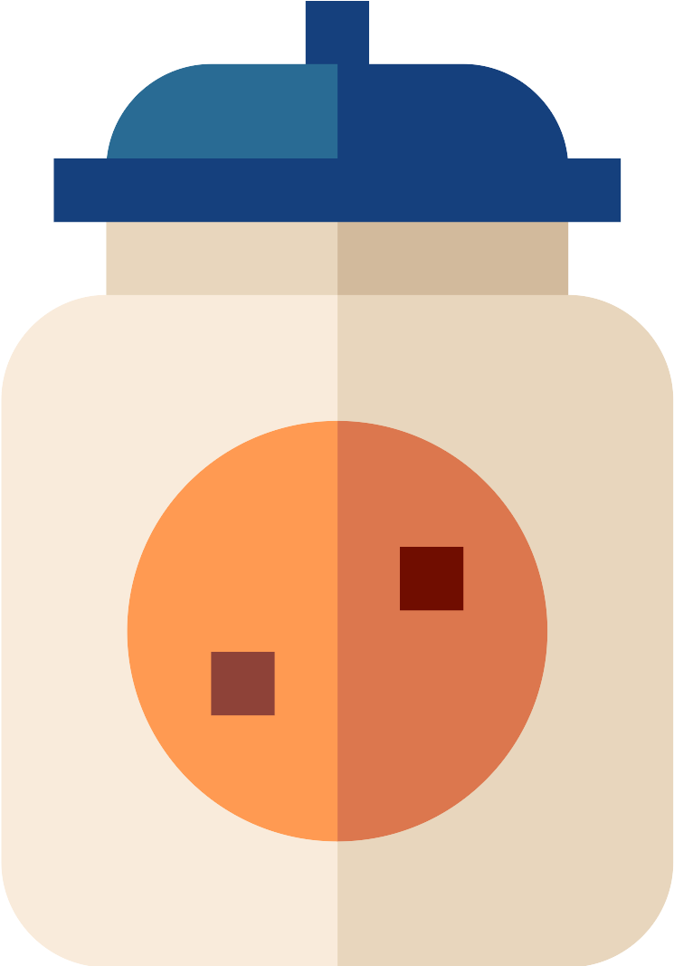 曲奇罐图标 - Cookie Jar Flat Design (818x1172)