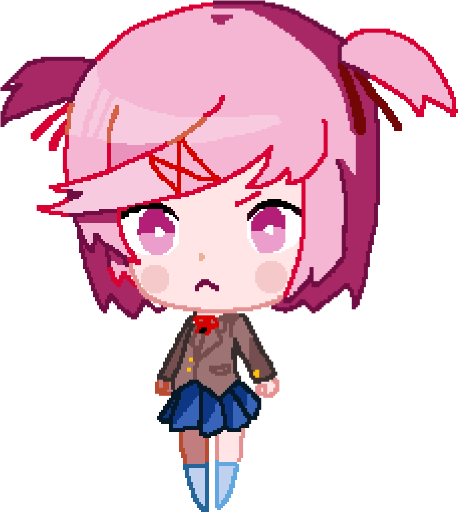 Natsuki Chibi - Natsuki Ddlc Chibi Sprite (1000x1100)