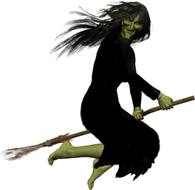 Witch-106 - Halloween Glitter Graphics (382x373)