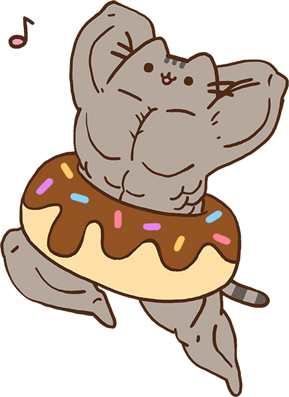 Swole Pusheen (1000x1375)