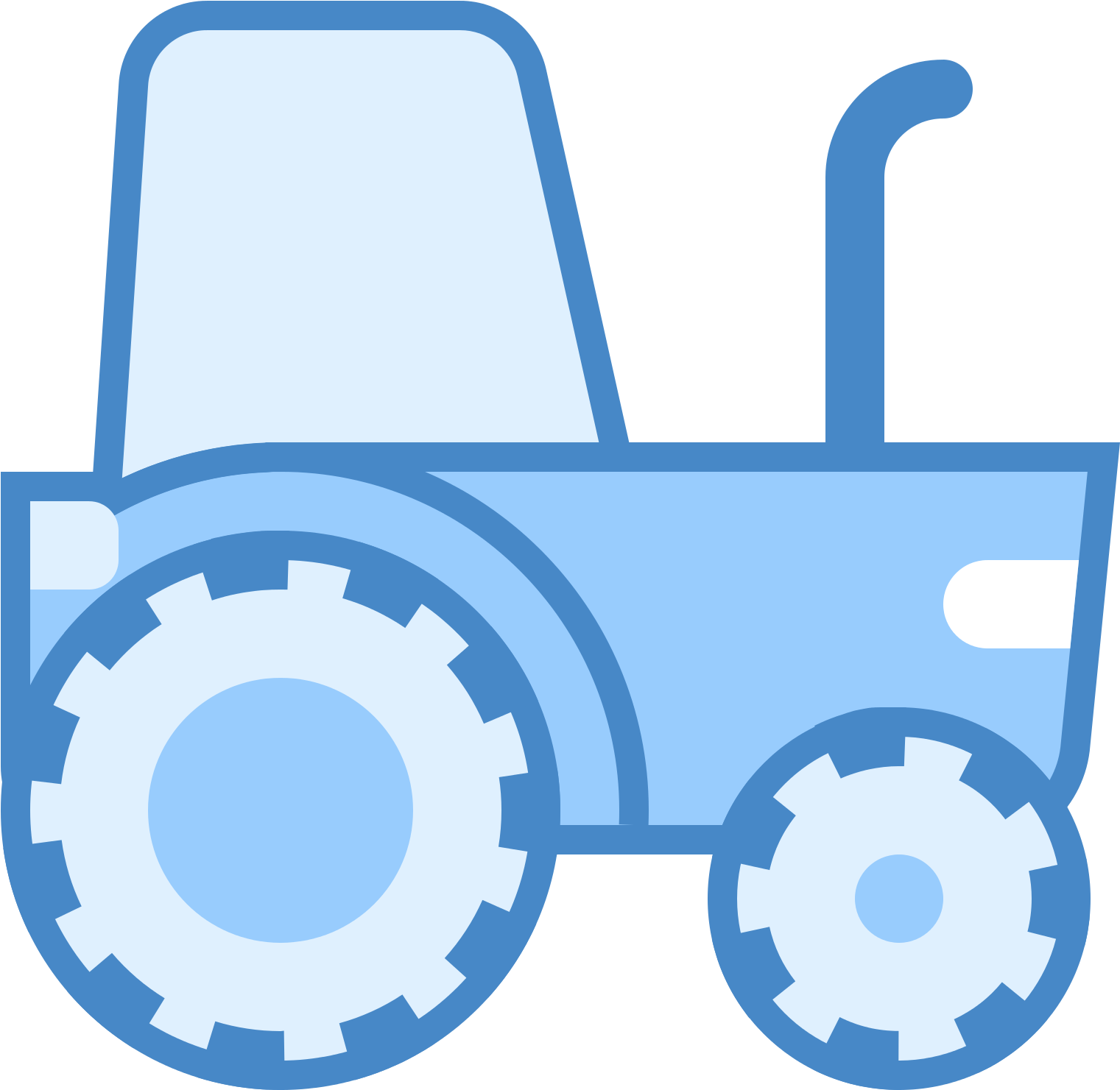 Drawn Hood Tractor - Tractor (1600x1600)