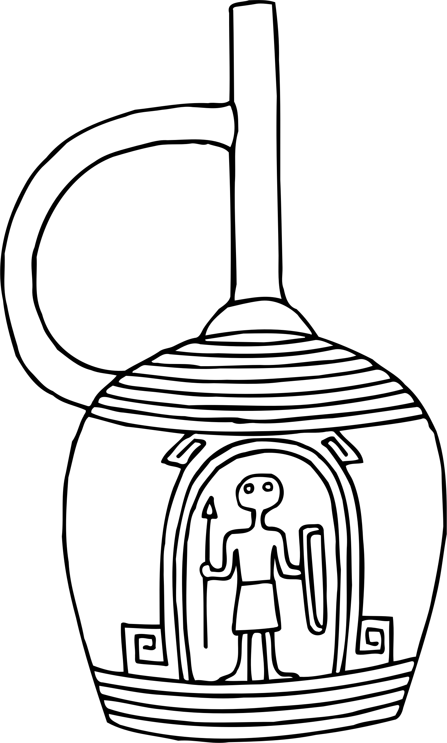 Vase Clipart Line Drawing - Drawing (1432x2378)