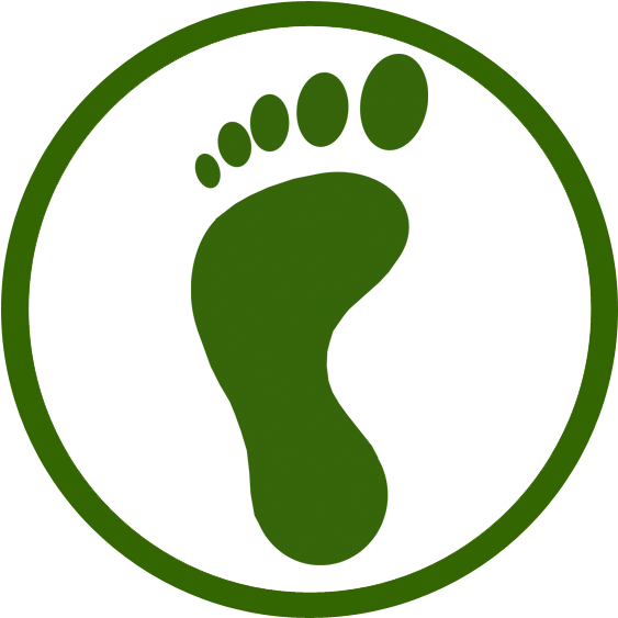 Black Left Footprint (600x600)