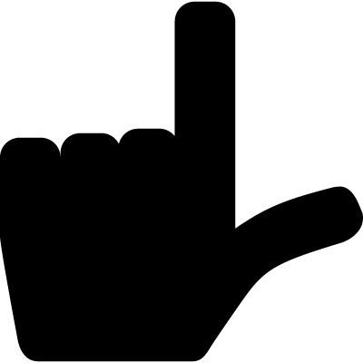 Black Hand Silhouette Vector - Icon (400x400)