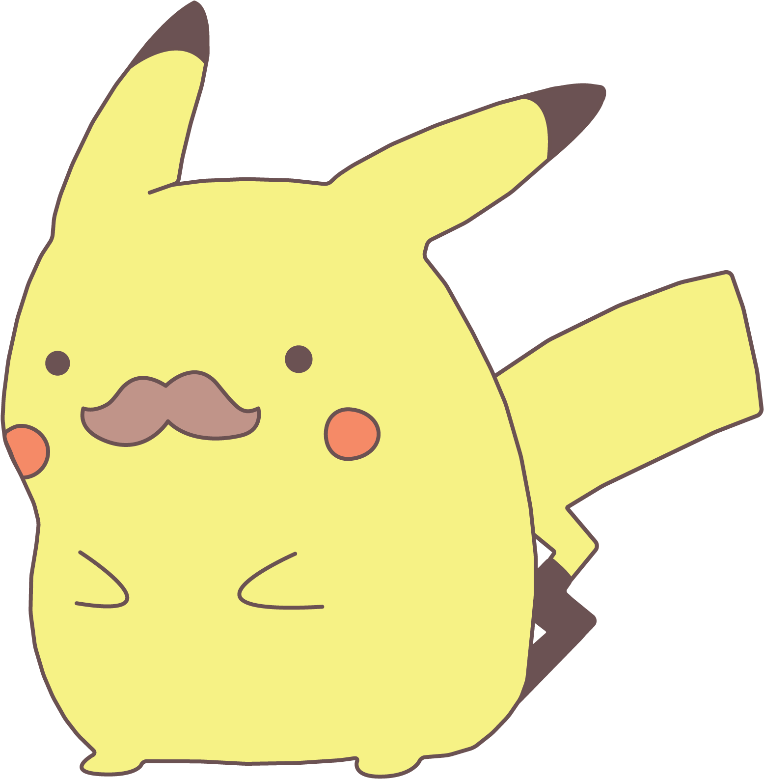 Pikachu Vector - Pusheen Cute Pikachu (2000x2000)