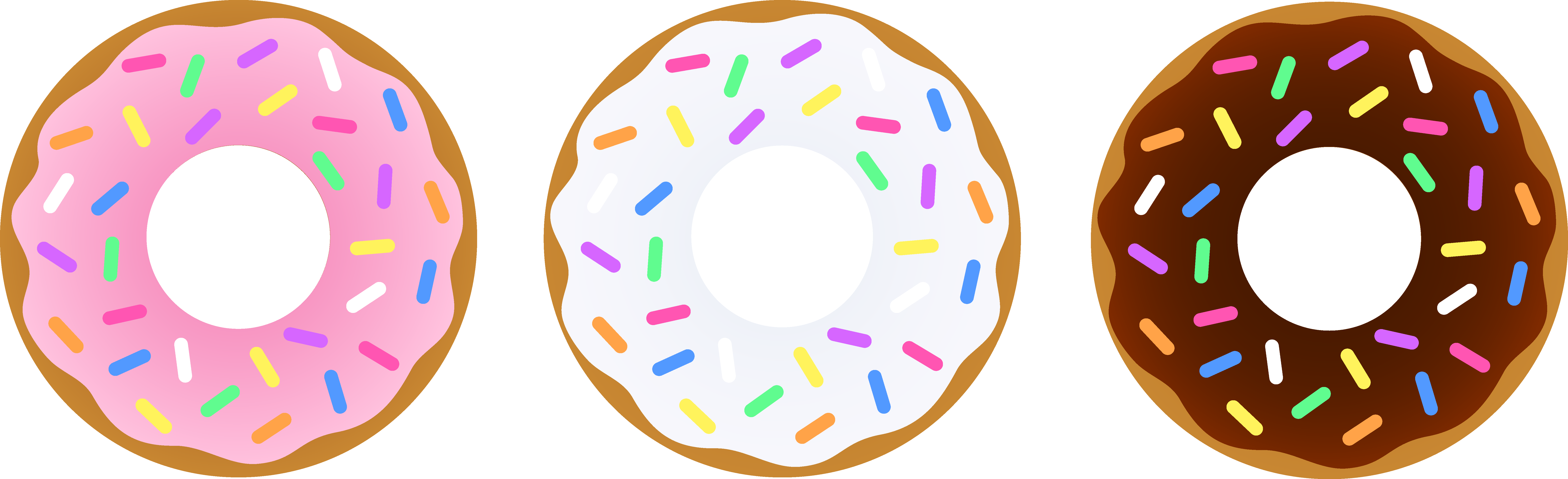 Donuts Clipart - Clipsrt Donuts (7756x2368)