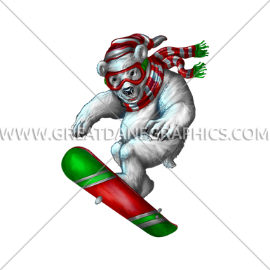 Polar Bear Snowboarding - Sandboarding (385x385)