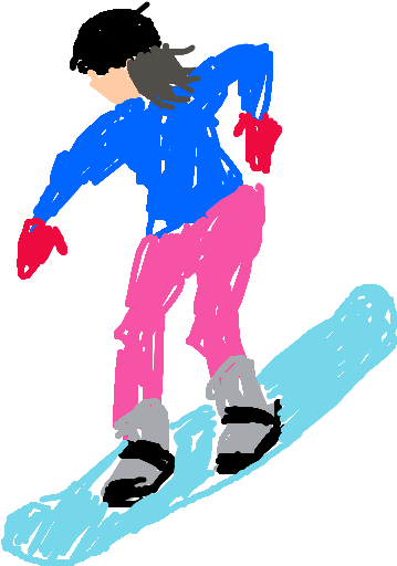 Snowboarding, - Doodle (450x600)