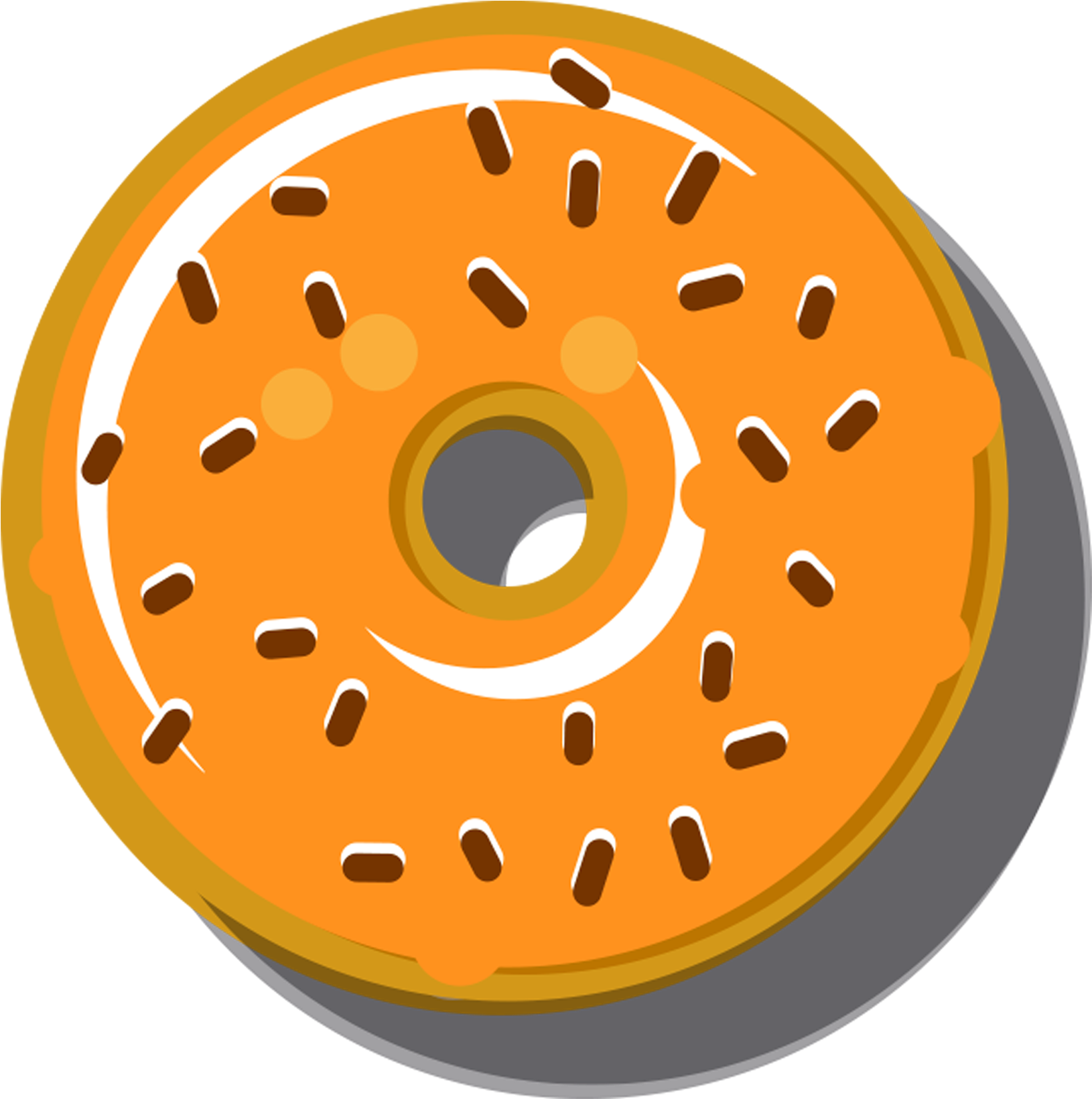 Jazzberry Orange Donut - Circle (2638x2620)