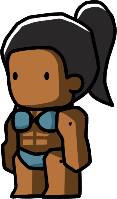Bodybuilder Female - Cartoon (387x657)