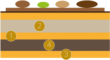 Opera Cake With Pecans - Circle (481x481)