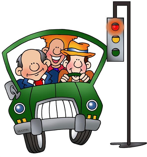 Car Pool - Cartoon (615x648)