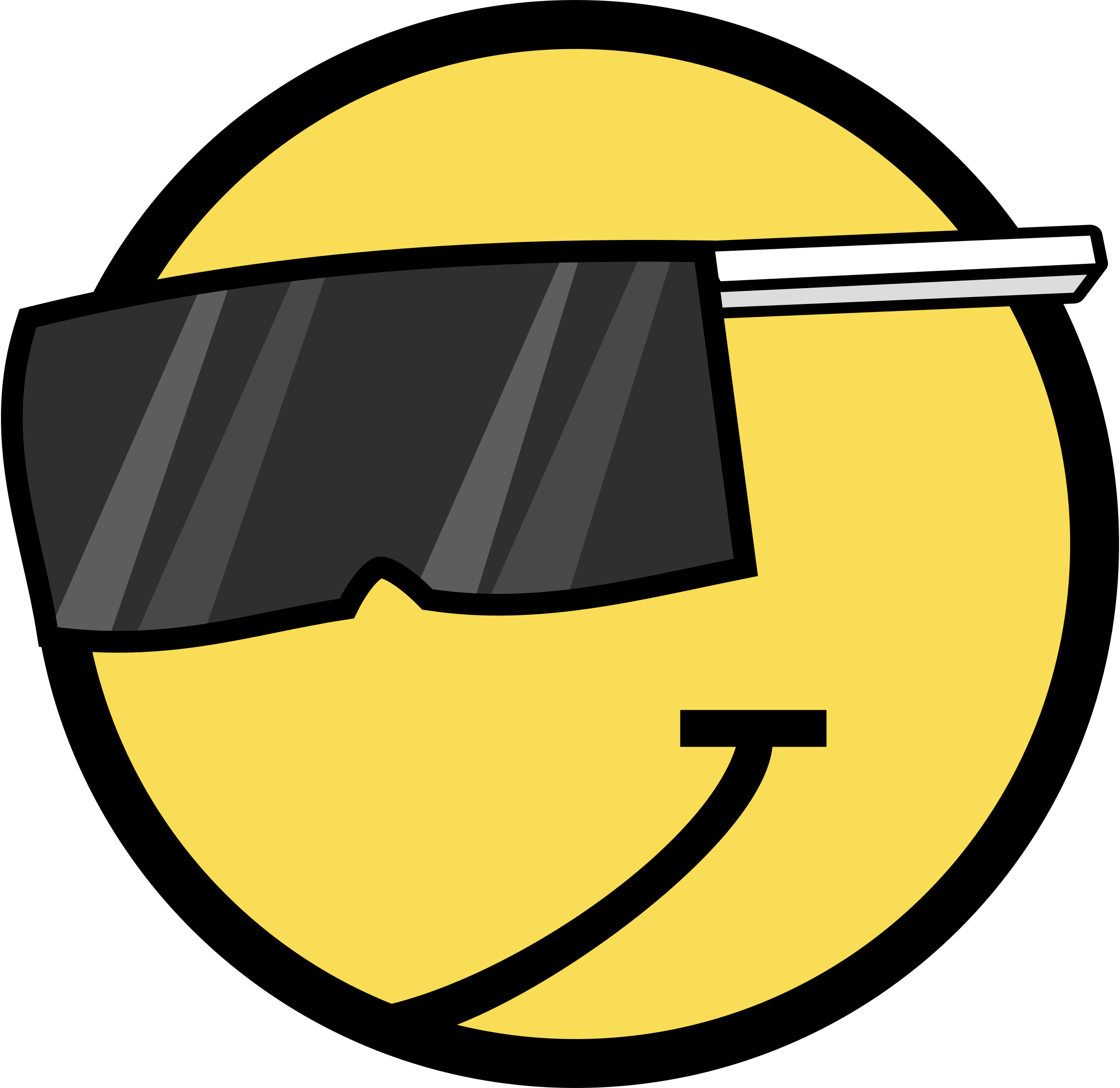 Big Image - Cooler Smiley Png (2400x2330)