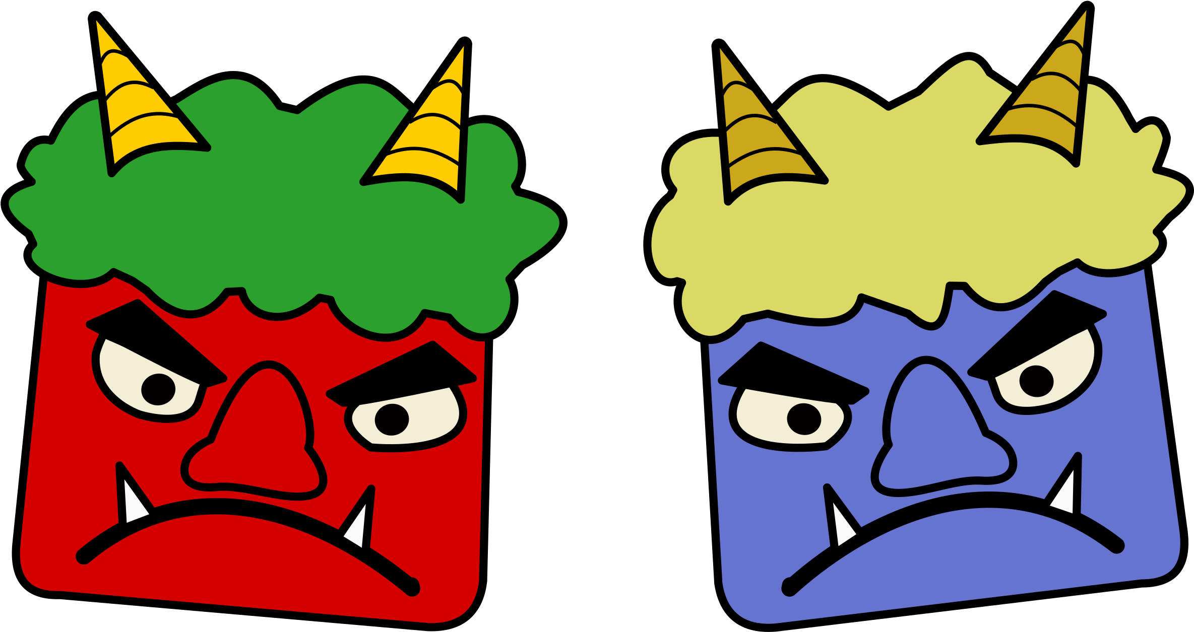 Big Image - Oni Clipart (2400x1357)