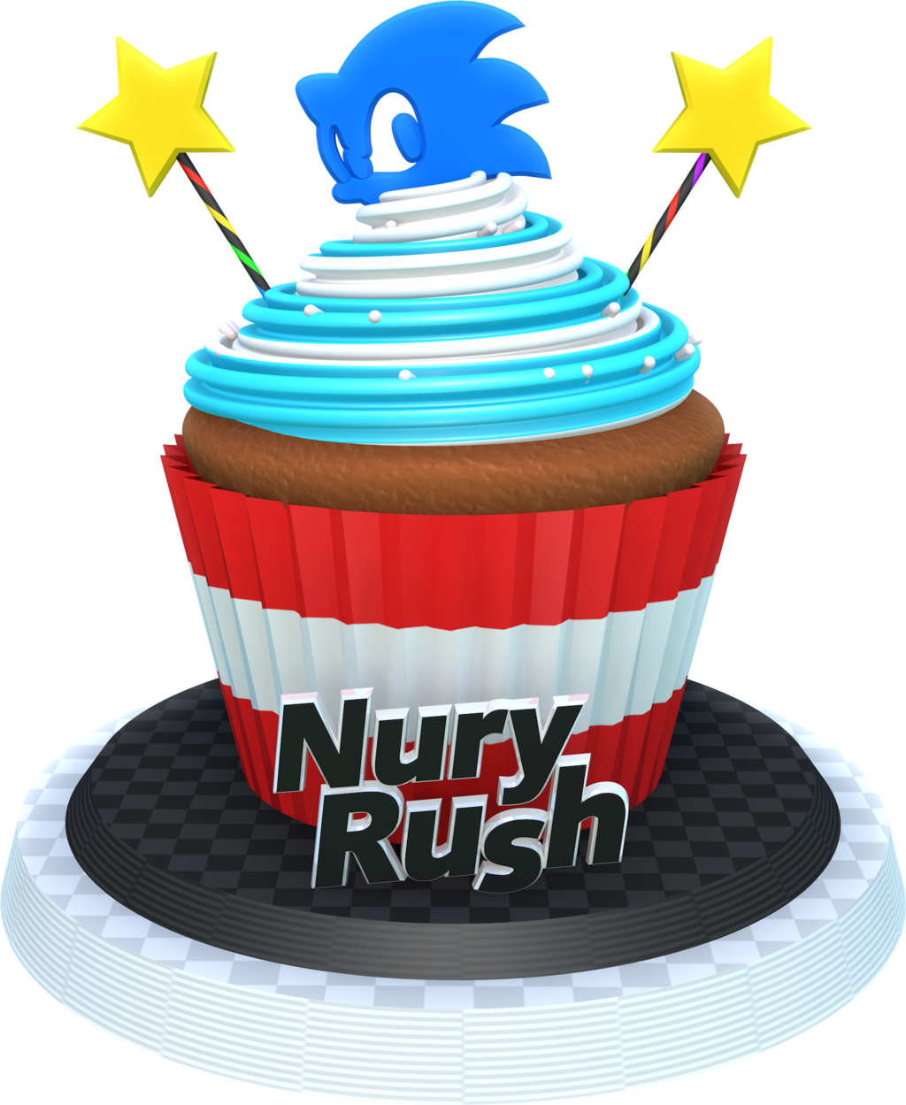 Sonic Cupcake Render By Nuryrush Sonic Cupcake Render - Cupcake (1024x1249)