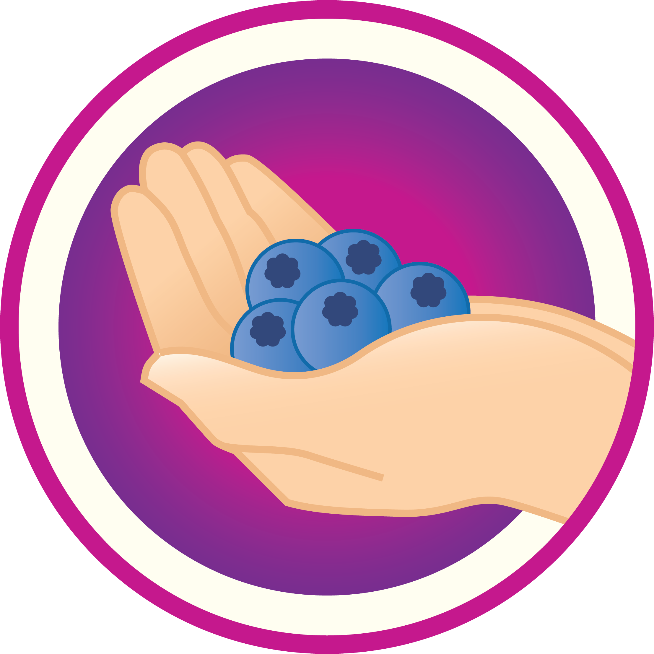 Bbd Handful Left - Blueberry (2214x2214)