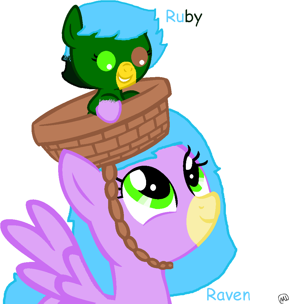 Ruby And Raven By Abbytheawesome201 Ruby And Raven - Cartoon (1008x1124)