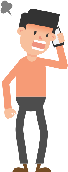 Man Talking Angry On The Phone Cartoon Vector - Scalable Vector Graphics (1280x720)