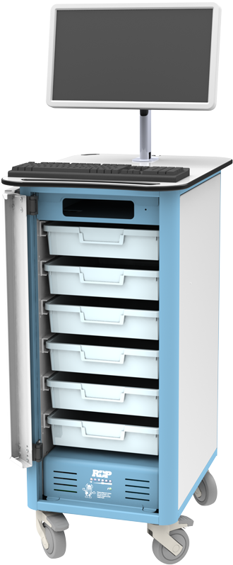 Slim Medication Computer Cart - Computer (640x850)
