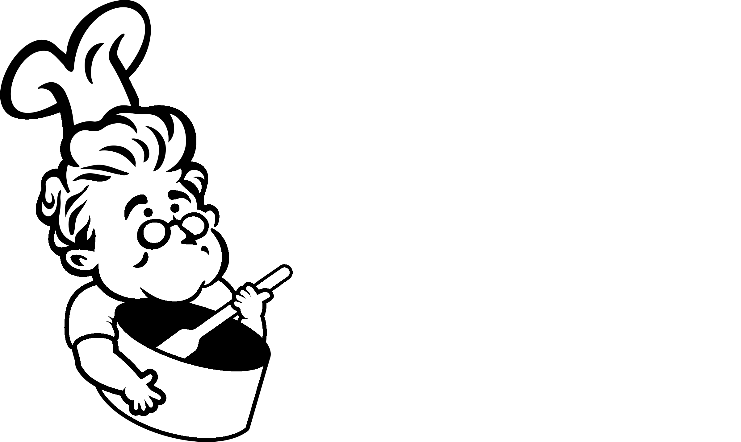 Buffet Du Cheff Logo Black And White - Transparency (2400x1434)