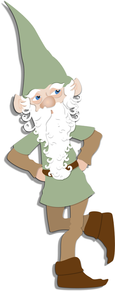 Elf Illustration - Cartoon (412x1001)