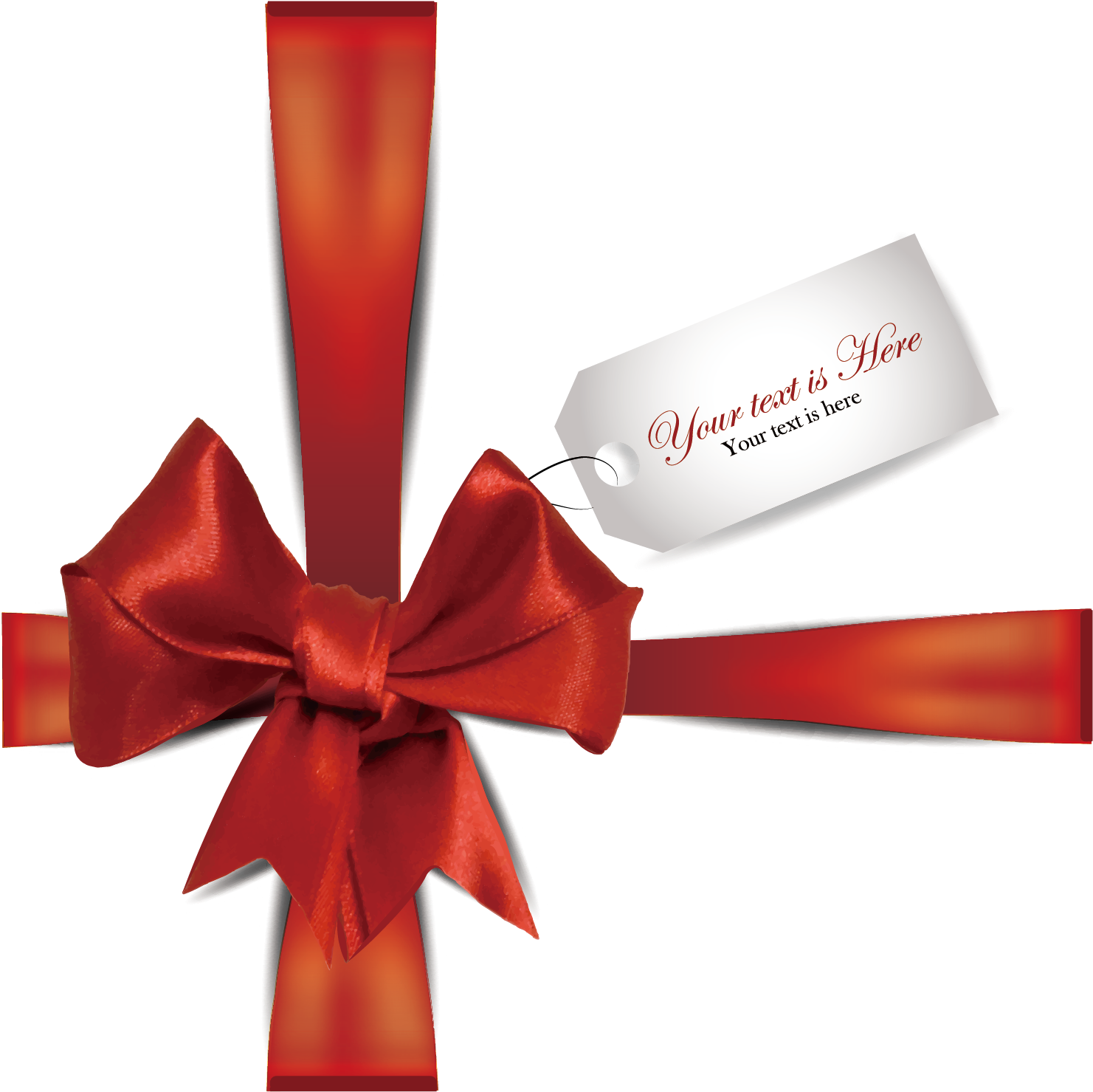 Ribbon Red - Vector Bow - Ribbon (1772x1772)