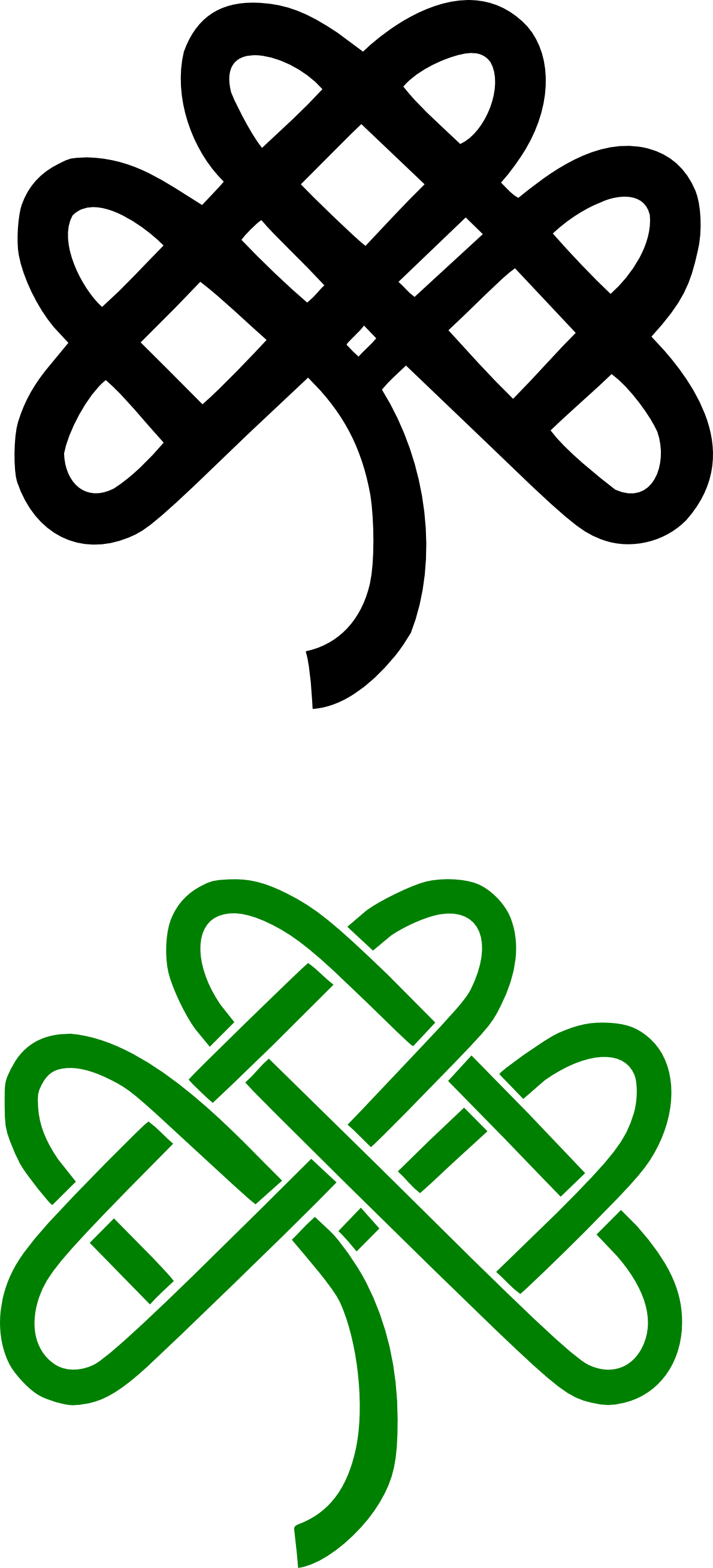 Misc, Personal Use, Celticshamrock, - Stencil (1190x2615)
