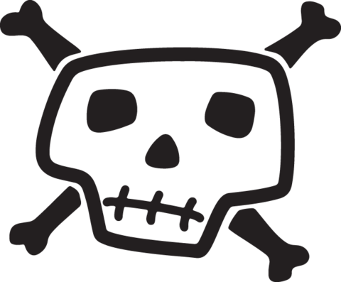 Cartoon Skull And Bones - Skull And Bones Drawing (870x720)
