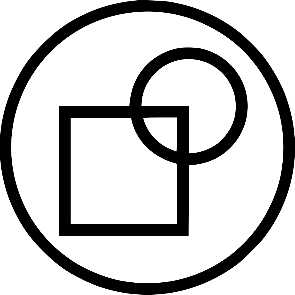 Exclusion Combine Path Object Shape Tool Comments - Icon (980x982)