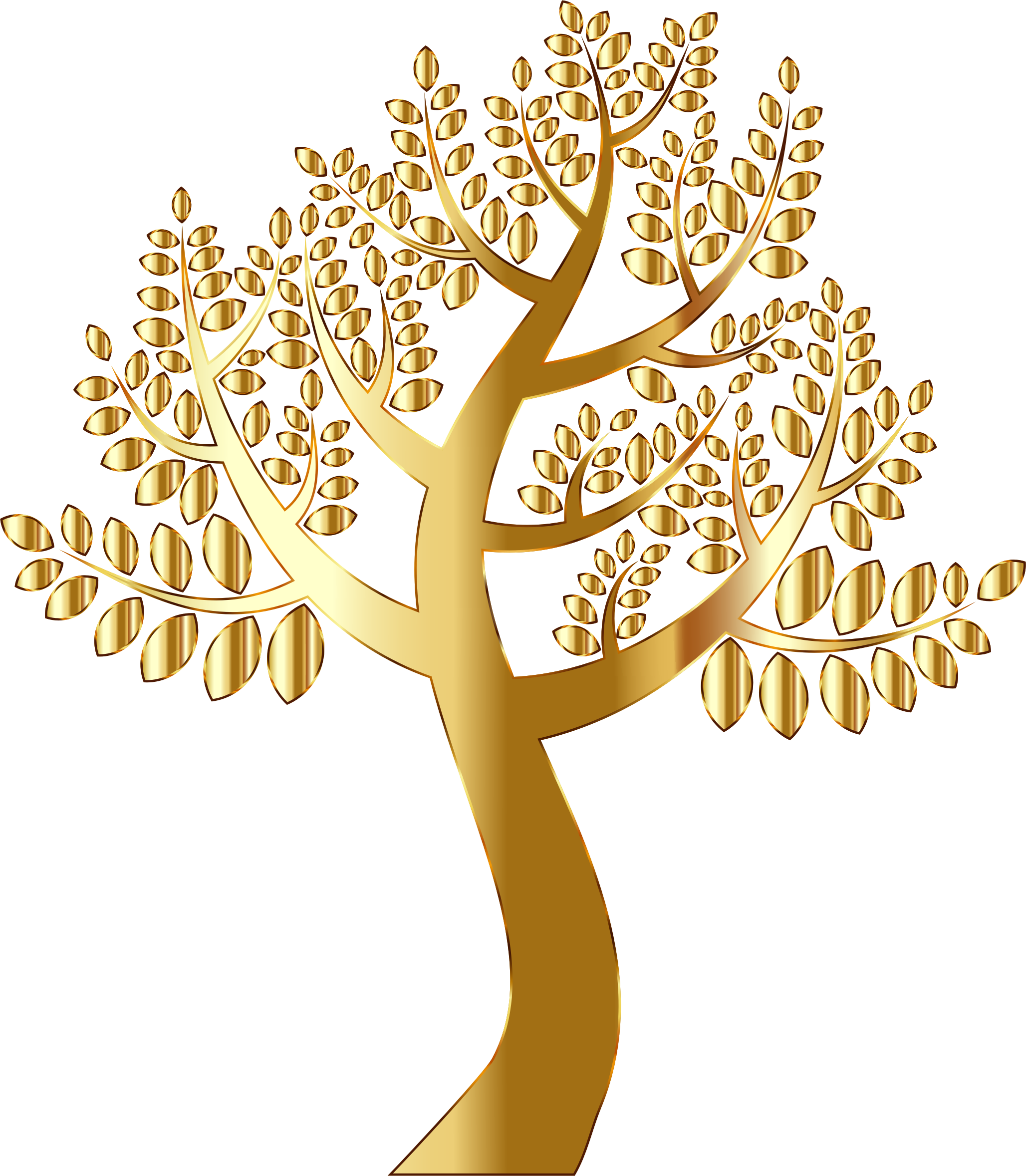 Gold Tree Without Background - Gold Tree Transparent Background (2056x2356)