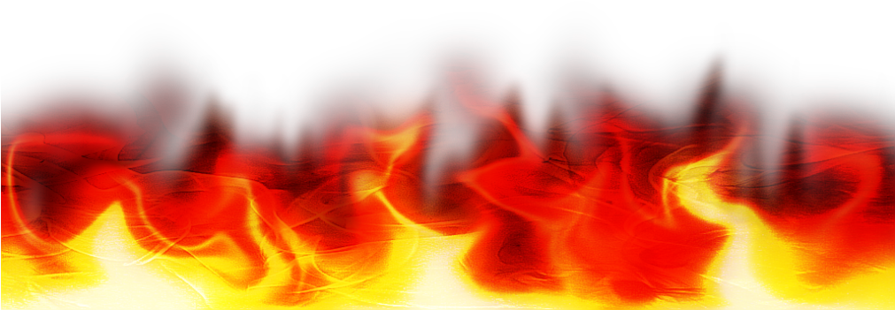 Simple Flames Border Transparent Background - Transparent Background Fire Border (1010x758)