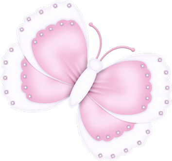 Borboleta Rosa Com Fundo Branco (375x355)