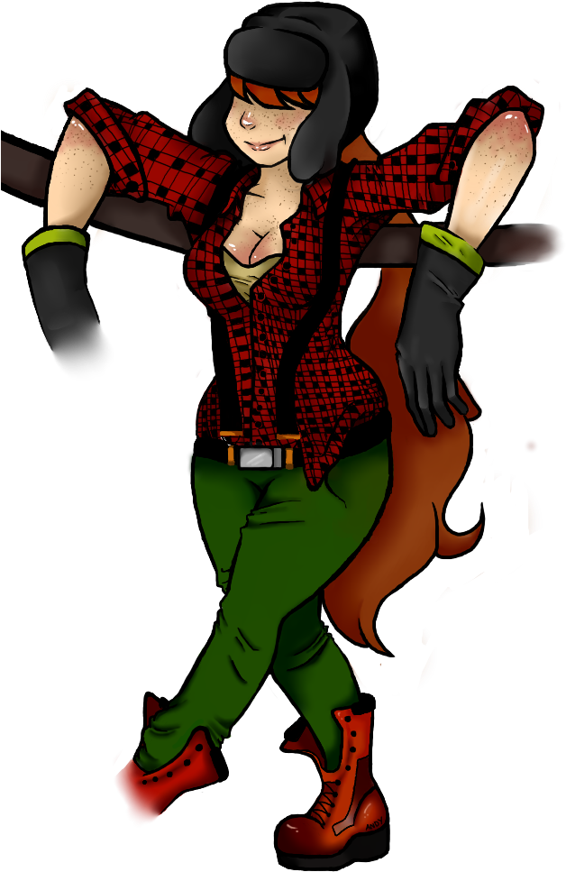 Lumberjack Oc Design By Chamai-chan - Drawing (747x1069)