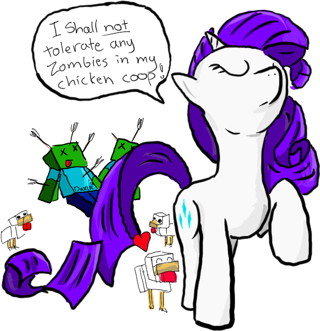 Funny Minecraft Ad Mlp - Cartoon (668x668)