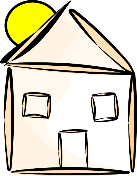 House Outline Clipart (462x595)