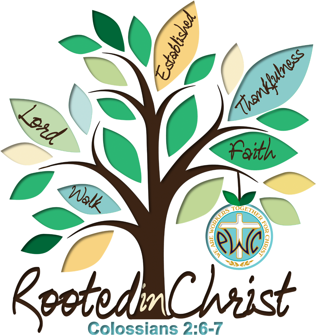 Rooted In Christ Logo Flat Withpin - Construction (1190x1198)