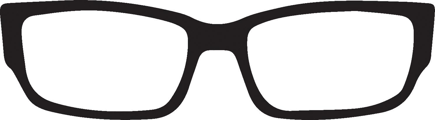 Rectangle - Square Glasses Clipart (1491x414)