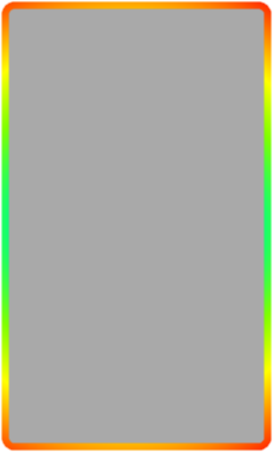 Panel Rectangle Rainbow Border Clipart - Rainbow Rectangle Outline Png (306x506)