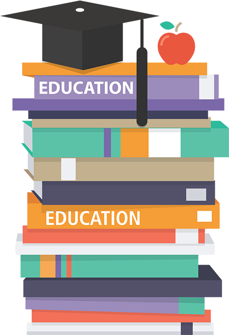 Health & Education - Free Vector Stack Of Books (498x699)